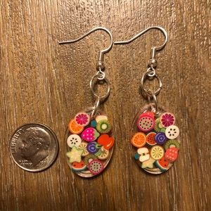 Adorable Handmade Tutti Fruity Earrings😍🍉🍊🍓🥝